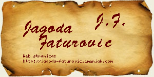 Jagoda Faturović vizit kartica